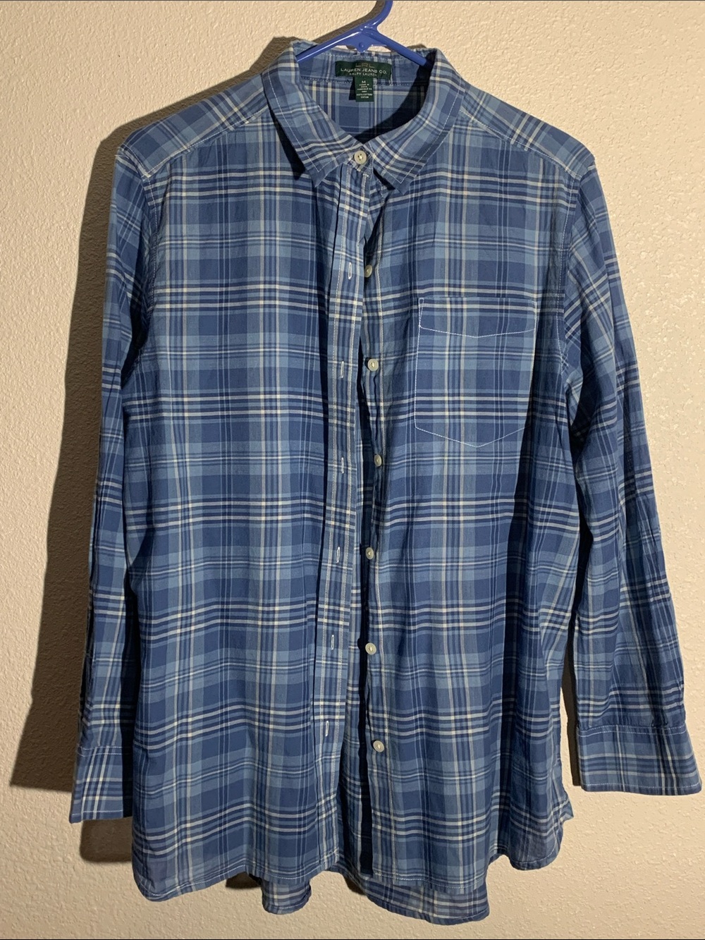 Ralph Lauren Blue Plaid Button-Down Shirt
